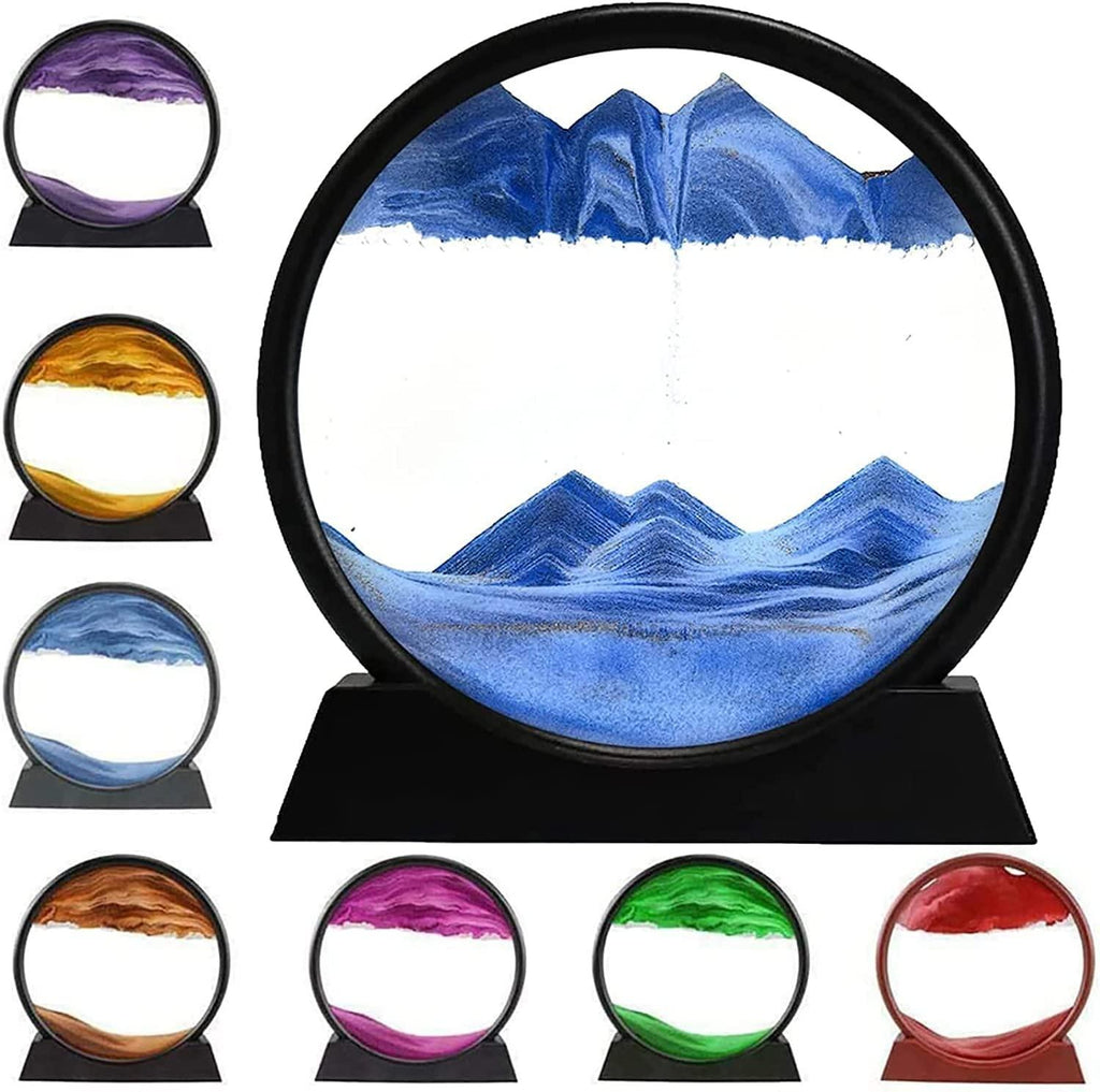 Relaxing Kinetic Sandscape Art Table Desk 3d moving sandscape