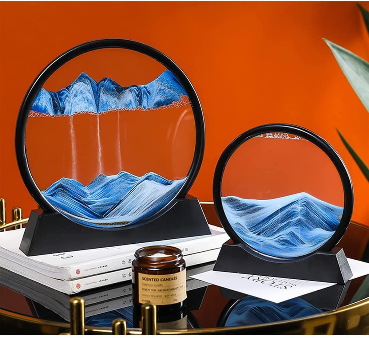 Relaxing Kinetic Sandscape Art Table Desk 3d moving sandscape