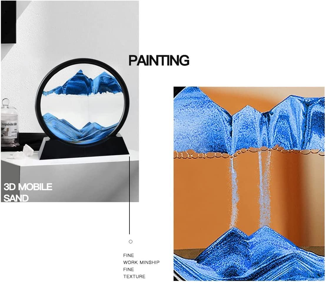 Relaxing Kinetic Sandscape Art Table Desk 3d moving sandscape